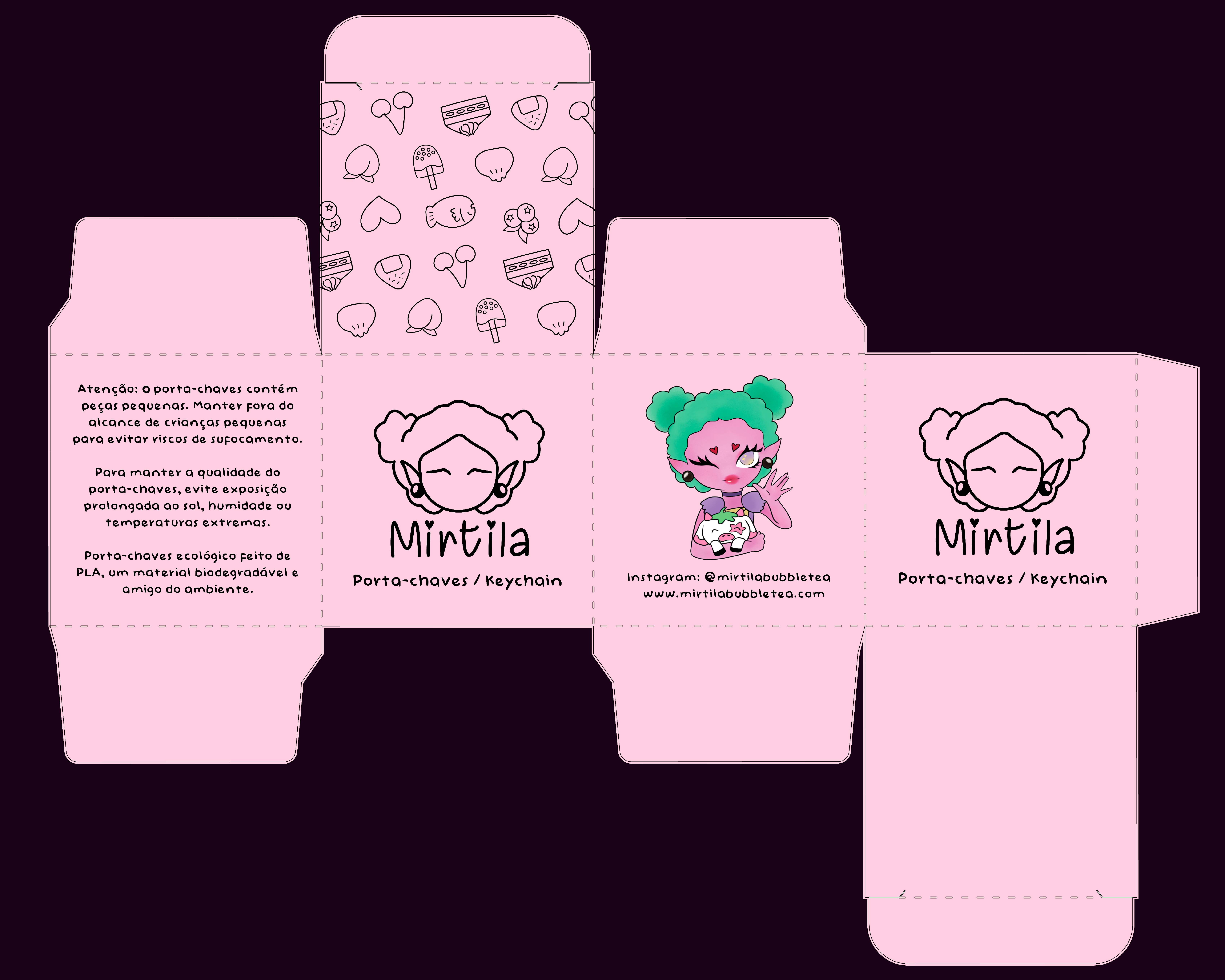 mirtila keychain packaging